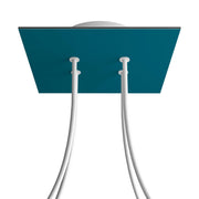 Rosone Rose-One quadrato, 200 mm con 4 fori e 4 fori laterali - Petrolio Bianco