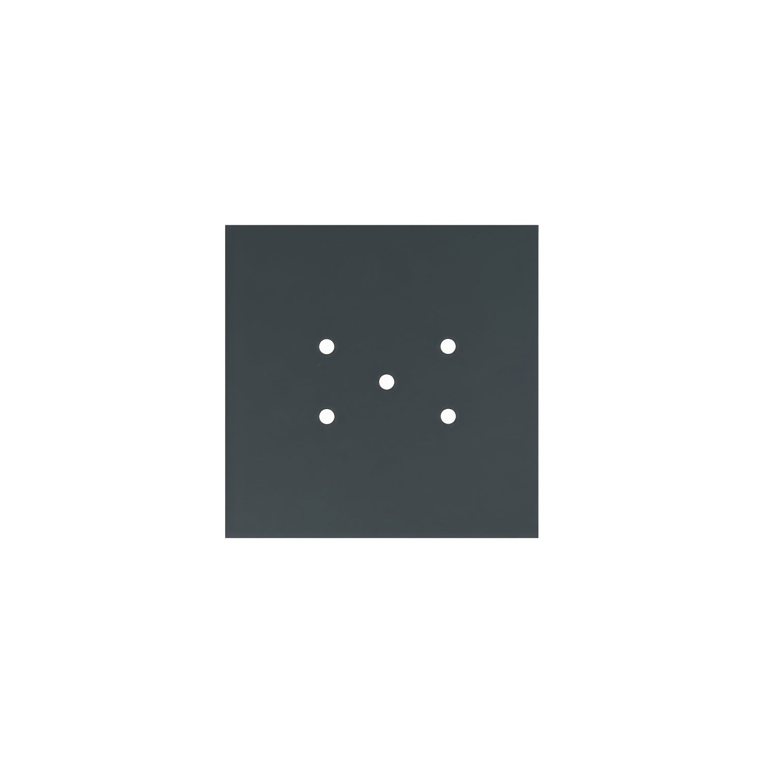 Rosone Rose-One quadrato, 200 mm con 5 fori e 4 fori laterali - Antracite Bianco