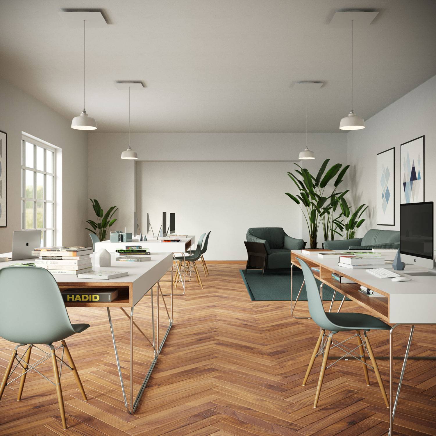 Rosone XXL Rose-One quadrato, 400 mm con 1 foro e 4 fori laterali - Nero opaco Bianco