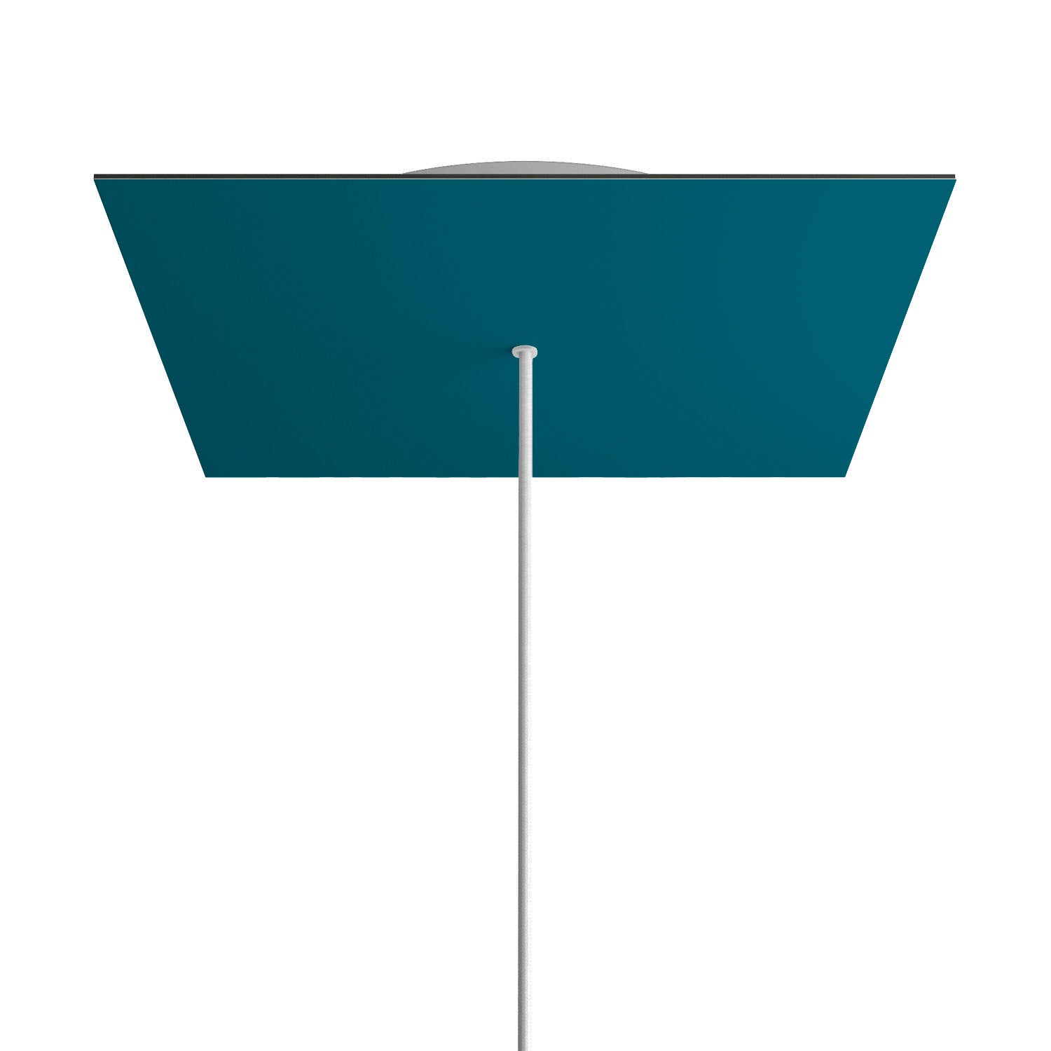 Rosone XXL Rose-One quadrato, 400 mm con 1 foro e 4 fori laterali - Petrolio Bianco