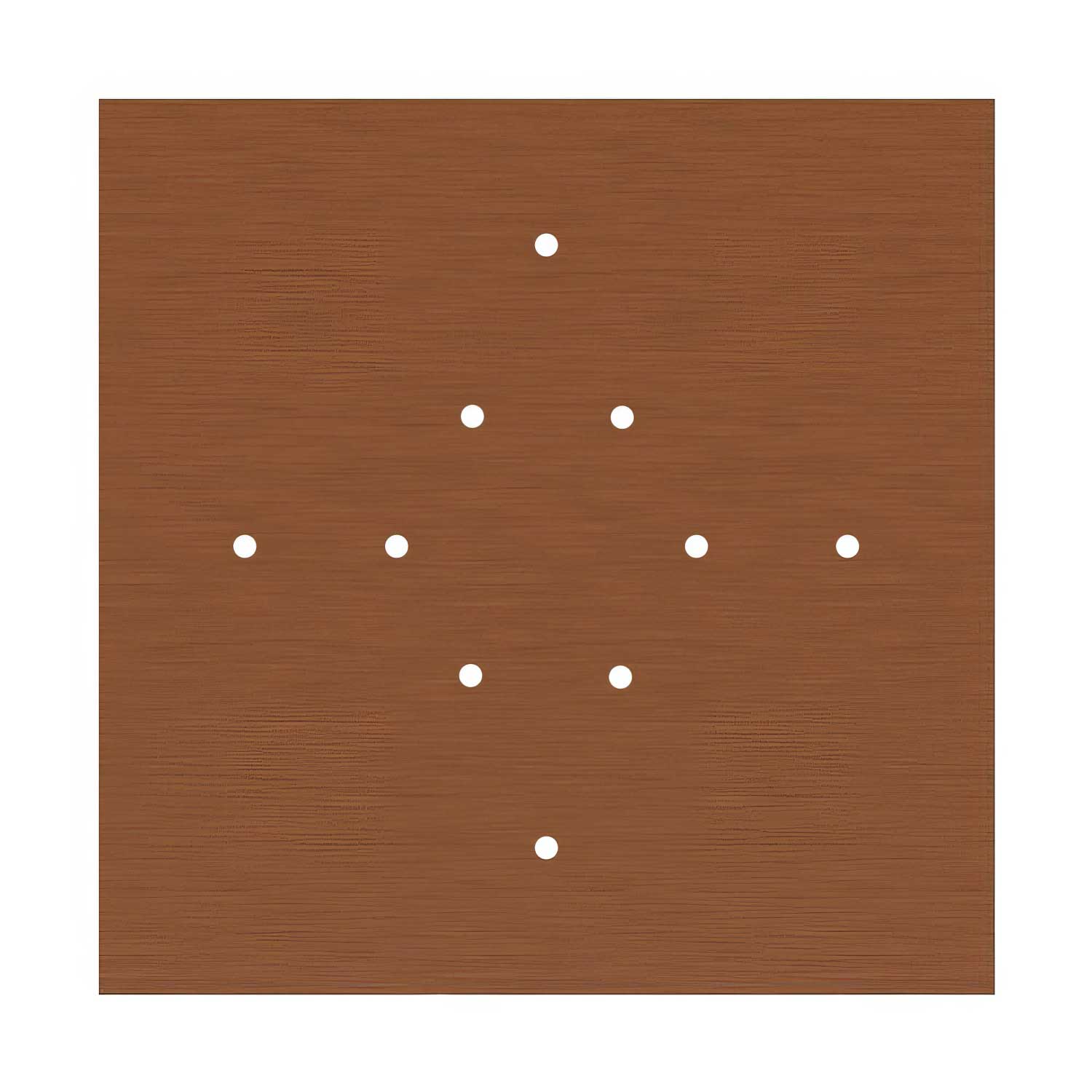 Rosone XXL Rose-One quadrato, 400 mm con 10 fori e 4 fori laterali - Dibond Rame satinato Bianco