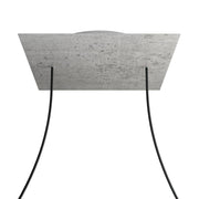 Rosone XXL Rose-One quadrato, 400 mm con 2 fori e 4 fori laterali - Cemento Bianco