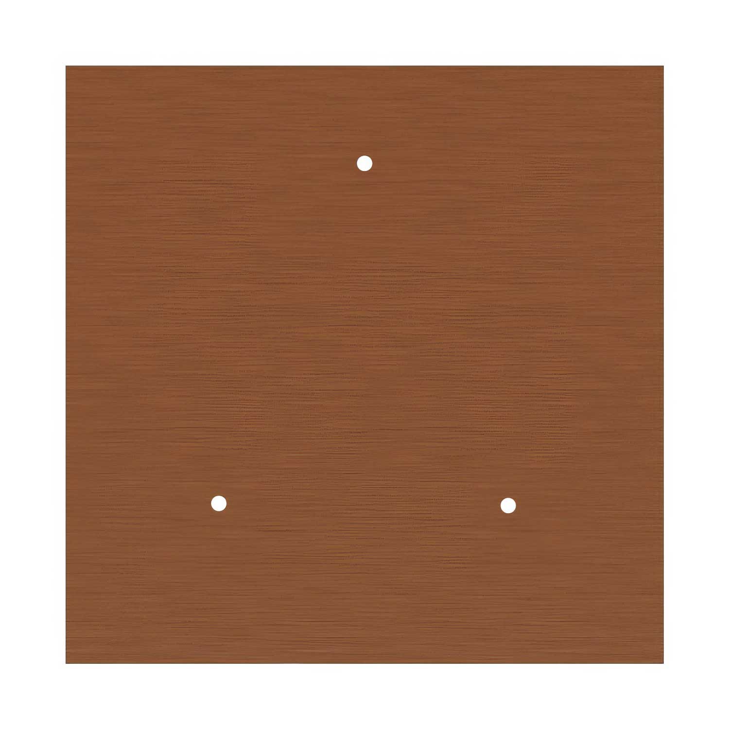 Rosone XXL Rose-One quadrato, 400 mm con 3 fori e 4 fori laterali - Dibond Rame satinato Bianco