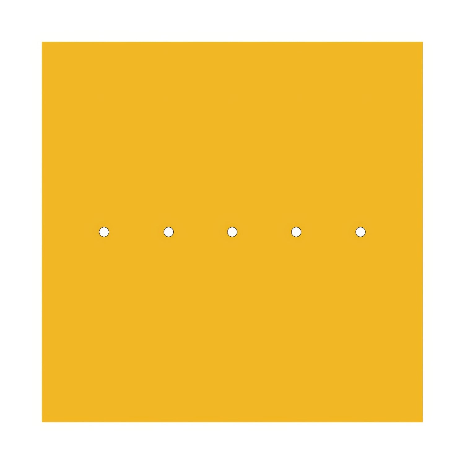 Rosone XXL Rose-One quadrato, 400 mm con 5 fori in linea e 4 fori laterali - Mostarda Bianco