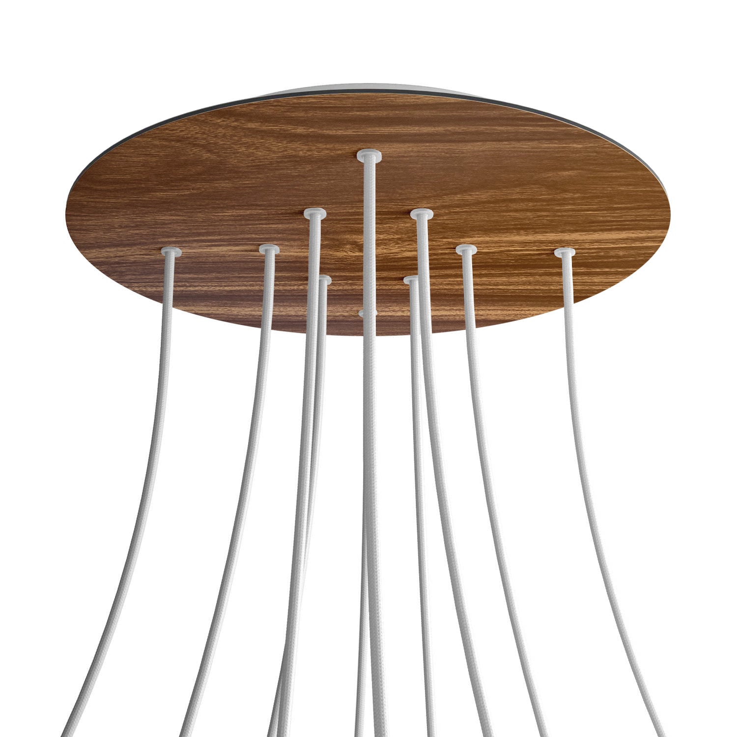 Rosone XXL Rose - One rotondo, diametro 400 mm con 10 fori e 4 fori laterali - Legno - Creative Cables