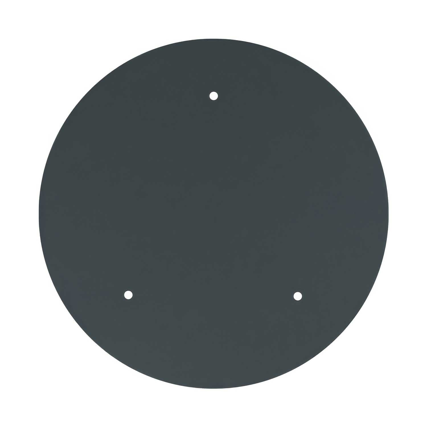 Rosone XXL Rose-One rotondo, diametro 400 mm con 3 fori e 4 fori laterali - Antracite Bianco