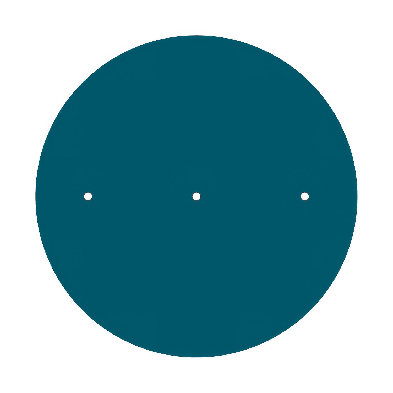 Rosone XXL Rose-One rotondo, diametro 400 mm con 3 fori in linea e 4 fori laterali - Petrolio Bianco