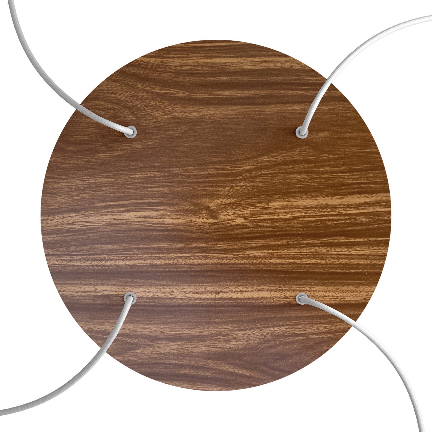 Rosone XXL Rose - One rotondo, diametro 400 mm con 4 fori e 4 fori laterali - Legno - Creative Cables