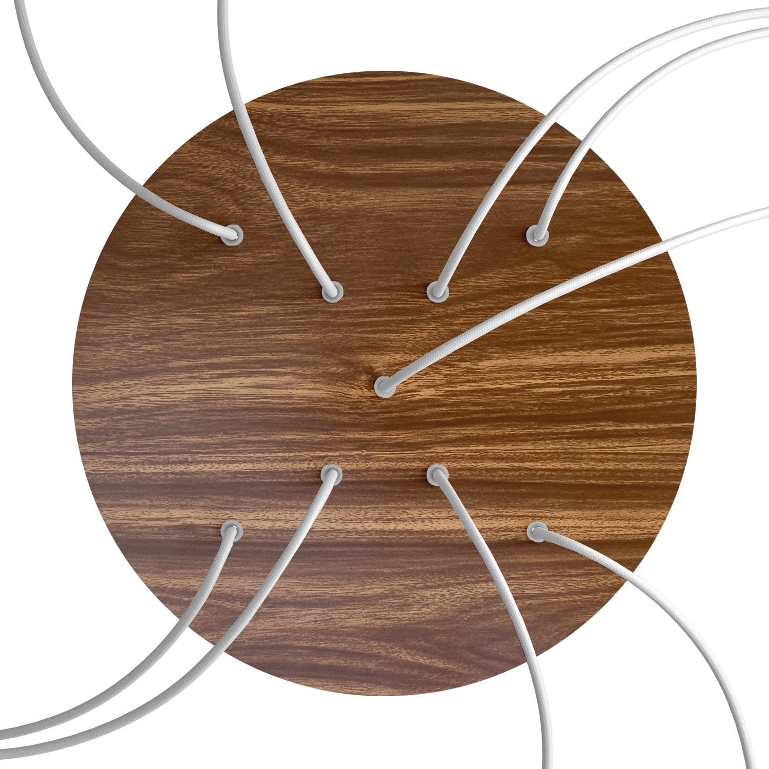 Rosone XXL Rose - One rotondo, diametro 400 mm con 9 fori a X e 4 fori laterali - Legno - Creative Cables