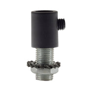 Serracavo cilindrico in plastica completo di tige, dado e rondella - Nero