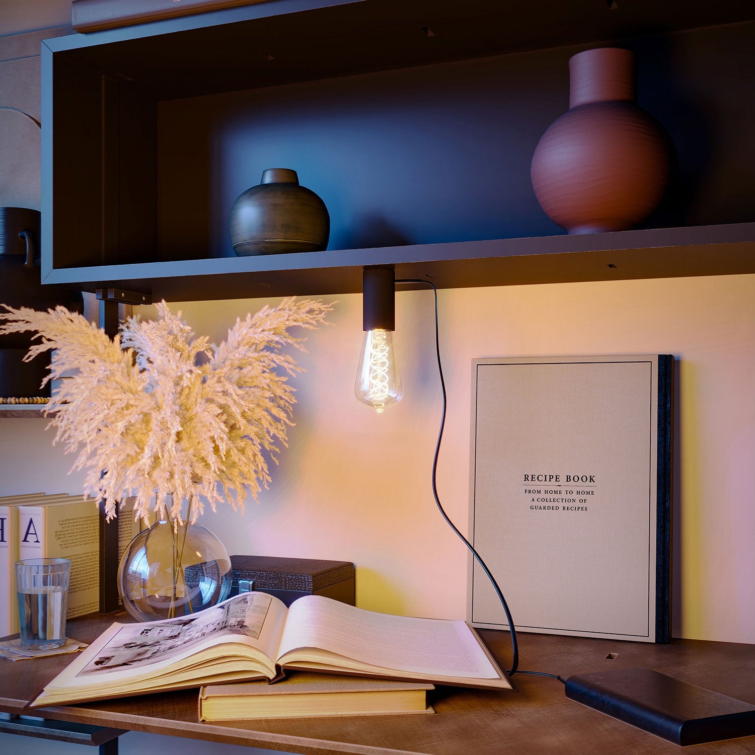 SI! Lampada portatile a 5V con lampadina ST64 - Nero