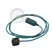 Snake Lampada in silicone con interruttore e spina UK - Petrolio