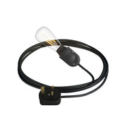 Snake Modulair, lampada portatile per esterni, 5 m cavo tessile, portalampada IP65 e spina UK - Nero