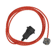 Snake Twisted per paralume - Lampada plug-in con cavo trecciato in tessuto TM09 e spina UK
