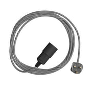 Snake Zig-Zag - Lampada plug-in con cavo in tessuto effetto Zig-Zag RZ04 e spina UK