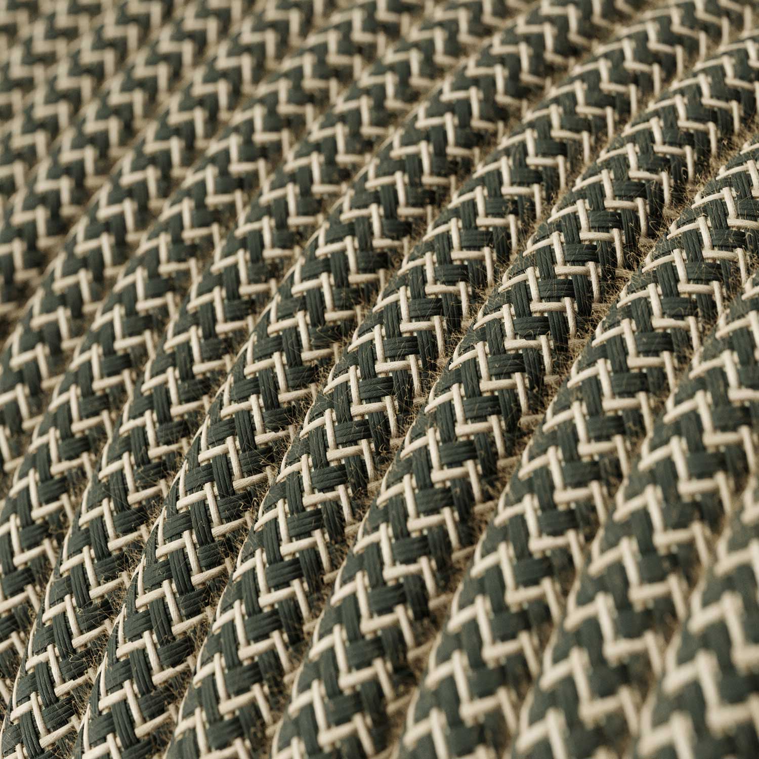 SnakeBis Zig-Zag - Cablaggio con portalampada, cavo in tessuto effetto Zig-Zag RD74 e spina UK