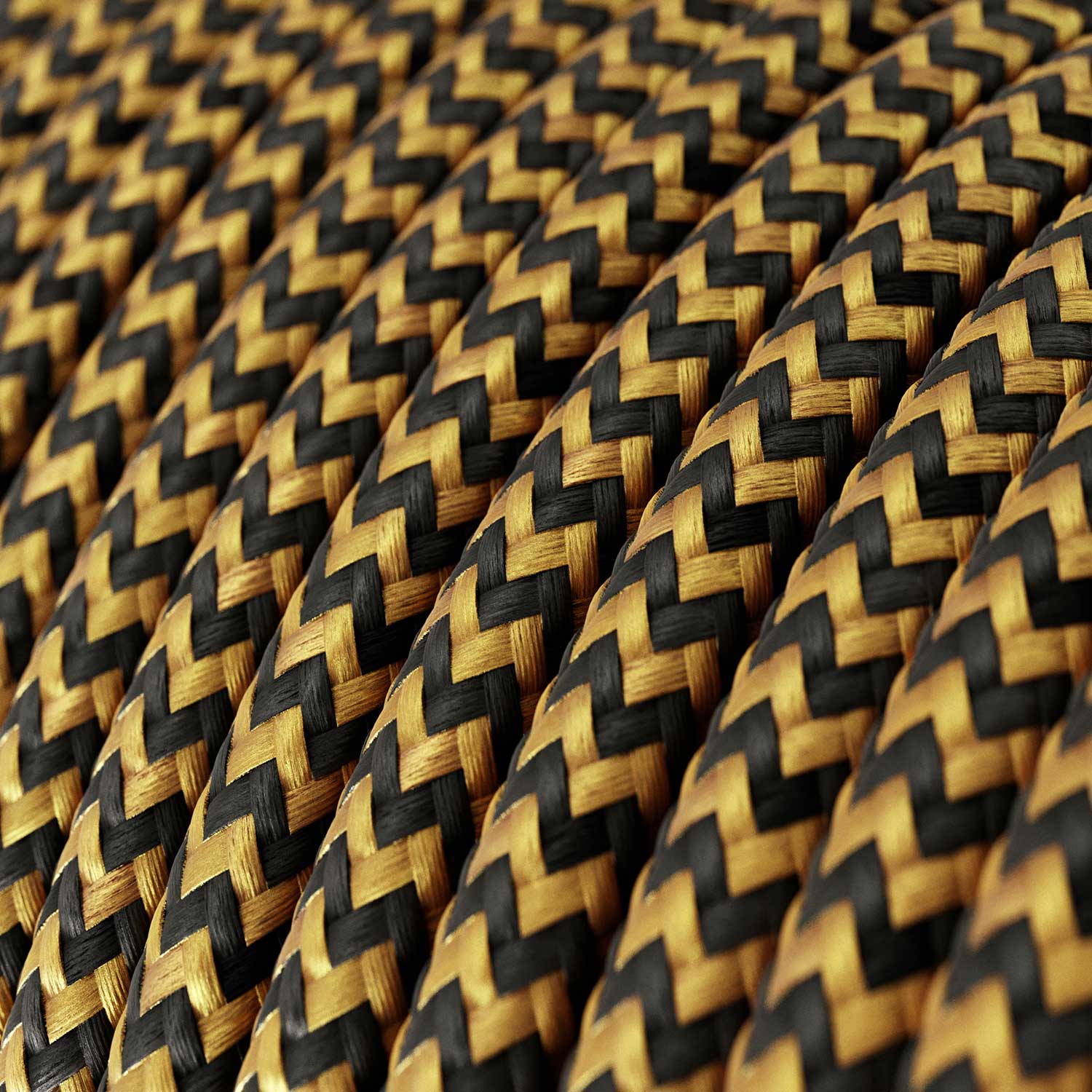 SnakeBis Zig-Zag - Cablaggio con portalampada, cavo in tessuto effetto Zig-Zag RZ24 e spina UK