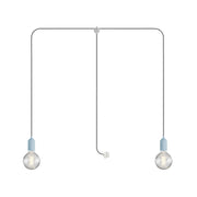 T-Snake Modulair Lampada da esterno IP65 portatile a 2 luci con spina UK - Blu carta da zucchero