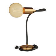 Table Flex lampada da tavolo snodabile a luce diffusa e spina UK - Bronzo satinato